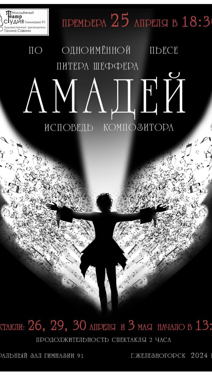 Образцовый Молодёжный театр-студия Гимназии 91 приглашает педагогов, старшеклассников, театральные коллективы школ города на спектакль 